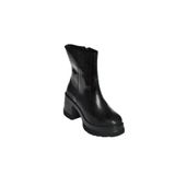 fox SHOES V965065808 Siyah Rugan Kalın Topuklu Kadın Bot, Siyah-Rugan, 38