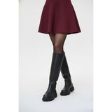 Fox Shoes V973222209 Siyah Kalın Tabanlı Binici Kadın Çizme