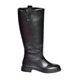 fox SHOES V973540209 Siyah Alçak Topuklu Klasik Binici Çizme, Siyah-Suni Deri, 39