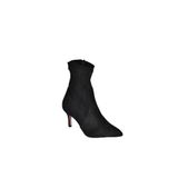 fox SHOES V997024802 Siyah Süet İnce Topuklu Kadın Bot, Siyah-Süet, 40