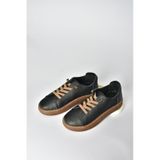 Fox Shoes V999060503 Siyah Hakiki Deri Kadın Spor Ayakkabı Sneakers