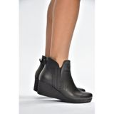Fox Shoes V999100803 Siyah Hakiki Deri Dolgu Tabanlı Kadın Bot