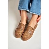 Fox Shoes Y267283309 Taba File Görünümlü Günlük Babet, 37, Y2672833, Taba-Suni Deri, Kadın