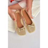 Fox Shoes Y274623315 Bej File Kadın Babet