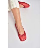 Fox Shoes Y274623315 Kırmızı File Kadın Babet