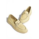 Fox Shoes Y330722104 Bej Triko Kumaş Toka Detaylı Günlük Kadın Ayakkabı - 36
