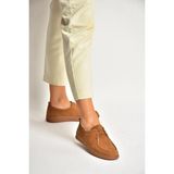 Fox Shoes Y555323002 Taba Hakiki Deri Süet Günlük Kadın Ayakkabı