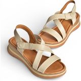 Fox Shoes Y555420203 Vizon Hakiki Deri Kadın Sandalet