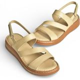 Fox Shoes Y555530403 Bej Hakiki Deri Kadın Sandalet - 37