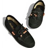 Fox Shoes Y602426202 Siyah Süet Boncuk Detaylı Günlük Kadın Ayakkabı