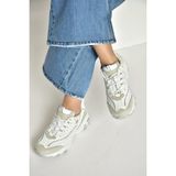 Fox Shoes Y702038709 Beyaz Kalın Tabanlı Spor Ayakkabı Sneakers
