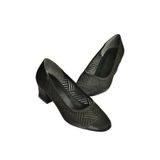 Fox Shoes Y820850104 Siyah Kumaş Kalın Topuklu Kadıın Ayakkabı - 40