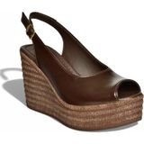 Fox Shoes Y996553560 Kahverengi Rustik Dolgu Topuklu Kadın Ayakkabı