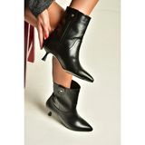 Fox Shoes Z282810709 Siyah İnce Topuklu Kadın Bot