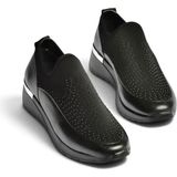 Fox Shoes Z301133204 Siyah Kumaş Günlük Kadın Ayakkabı