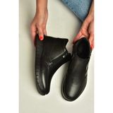 Fox Shoes Z555260203 Siyah Hakiki Deri Kadın Bot