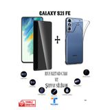 foxpower Galaxy S21 Fe Hayalet Ekran Koruyucu ve Şeffaf Kılıf 2li Avantajlı Paket