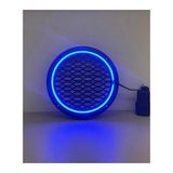 foxus mavi/ lacivert 20 cm ışıklı hoparlör kapağı parklak abs