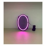 foxus pembe /mor oval ışıklı hoparlör kapağı parklak abs