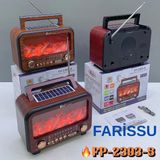 Fp-2393S Retro Tasarımlı Alev Işıklı Bluetooth Hoparlör – Güneş Enerjili, Radyo, Usb, Tf Kart Destekli