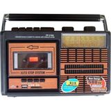 FP-319U Nostaljik USB Sd Fm Radyo Kaset Çalar Müzik Player - Kahverengi