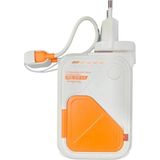 FP18 - 10000MAH Magsafe Uyumlu Type-C USB Girişli Katlanabilir Standlı Powerbank - Bej
