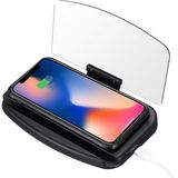 FR-425 Qi Kablosuz Şarjlı Hud Telefon Tutucu Navigasyon Araç Ekranı Yansıtmalı ve Şarj Stand� - Çok Renkli