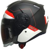 FR665 Fast Motosiklet Kaskı Yarım Açık Güneş Vizörlü Motorcu Kask - Çok Renkli