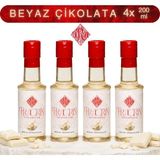 Fragrin® 4'lü Beyaz Çikolata Kahve Sosu / Şurubu 200 ml - 4 Adet