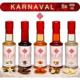 Fragrin® 5'li Karnaval Kahve Sosu / Şurubu 200 ml - Çoklu Şurup - 5 Adet
