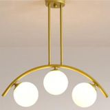 Fralde 3 Lü Gold Modern Mutfak Cafe Restoran İçin Uygun Retro Salon Avize
