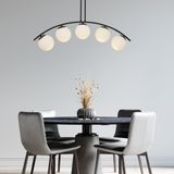 Fralde 5li Siyah Modern Mutfak Cafe Restoran İçin Uygun Retro Salon Avize