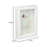Frames 795246 Beyaz Ahşap Hazine Kutusu Gölge Kutusu Resim Çerçevesi, 10,5 x 15,7 cm - -- - Option-1