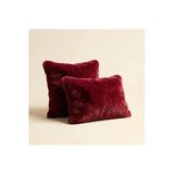 Framgan Nube Kırlent Bordo Peluş Dokulu Dekoratif Kırlent 45 X 45