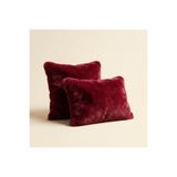 Framgan Nube Kırlent Bordo Peluş Dokulu Dekoratif Kırlent