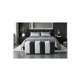 Framgan Premium Büyük Yarmalı Yatak Ucu Bench & Makyaj Masası Pufu – Modern, Şık & Dekoratif – Antrasit- 45 X 105