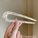 France Handmade Topuz Tokası 13cm - Lüks Kemik Saç Topuz Çubuğu - Yeni Sezon Çubuk Toka (Model-1)