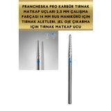 Francheska PRO Karbür Çelik tırnak Freze Ucu 2,3 MM Çap 14 MM Boy Rus manikürü için Profesyonel tırnak aletleri