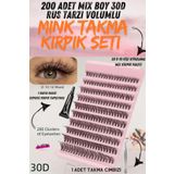 Francheska Rus Volume 30d Takma Ipek Kirpikler Mix Kendin Yap Seti -yapıştırıcı Ve Cımbız Ile 20 Uygulama