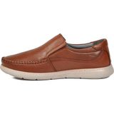 Franco Men Taba Hakiki Deri Yan Lastikli Erkek Günlük Ayakkabı Loafer 125 M