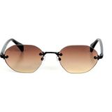 Franco Vital Gavel (A) Mblk Kahverengi 53 Unisex Güneş Gözlüğü - Siyah