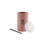 Frank Green Pembe Pipetli Termos, 425 ml, Paslanmaz Çelik, Silikon, BPA İçermez