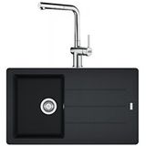 Franke Basis Bfg 611-86 Nero Granit Evye-active Plus Doccia 2.0 Krom Batarya Seti Siyah