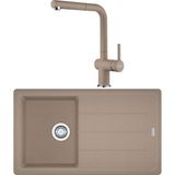 Franke Bfg 611 Granit Oyster Evye, Active Plus Doccia Oyster Spiralli Armatür Seti - OYSTER SET - Kahverengi