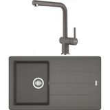 Franke Bfg 611 Granit Stone Grey Evye, Active Plus Doccia Stone Grey Spiralli Armatür Seti - Stone Grey SET - Gri