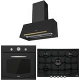 Franke Classıc Line Nero Ankastre Set (Fco 70 Onyx Nero Davlumbaz Fch 755 4g Tc Nero Ocak Fco 86 H Nero Fırın )