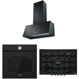 Franke Country Matt Black Ankastre Set (Fco 86 H MB Fırın-Fch 755 4g Tc MB C Ocak - Trendline Plus Bk 70 Davlumbaz)
