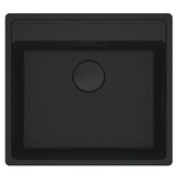 Franke Fragranit Eviye Maris MRG 610-52 Tl Matt Black Tek Gözlü Damlalıksız