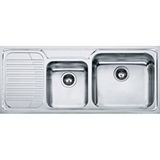 Franke Galassia Gax 621 Sol Damlalıklı 2 Gözlü Paslanmaz Çelik Mutfak Eviyesi 50x116cm Gümüş
