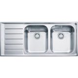 Franke Inox Neptun Nex 621 Çift Gözlü Sol Damlalıklı Eviye (101.0656.172)
